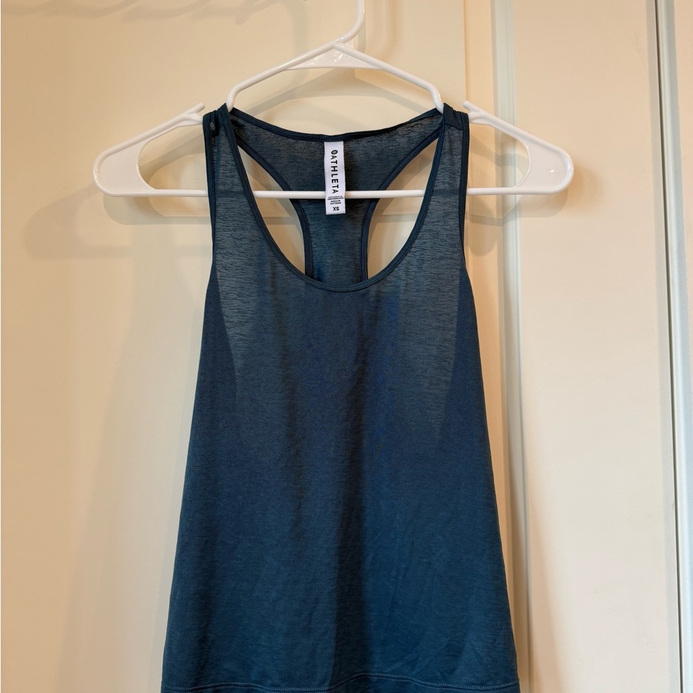 Athleta Navy Racerback Tank Top
